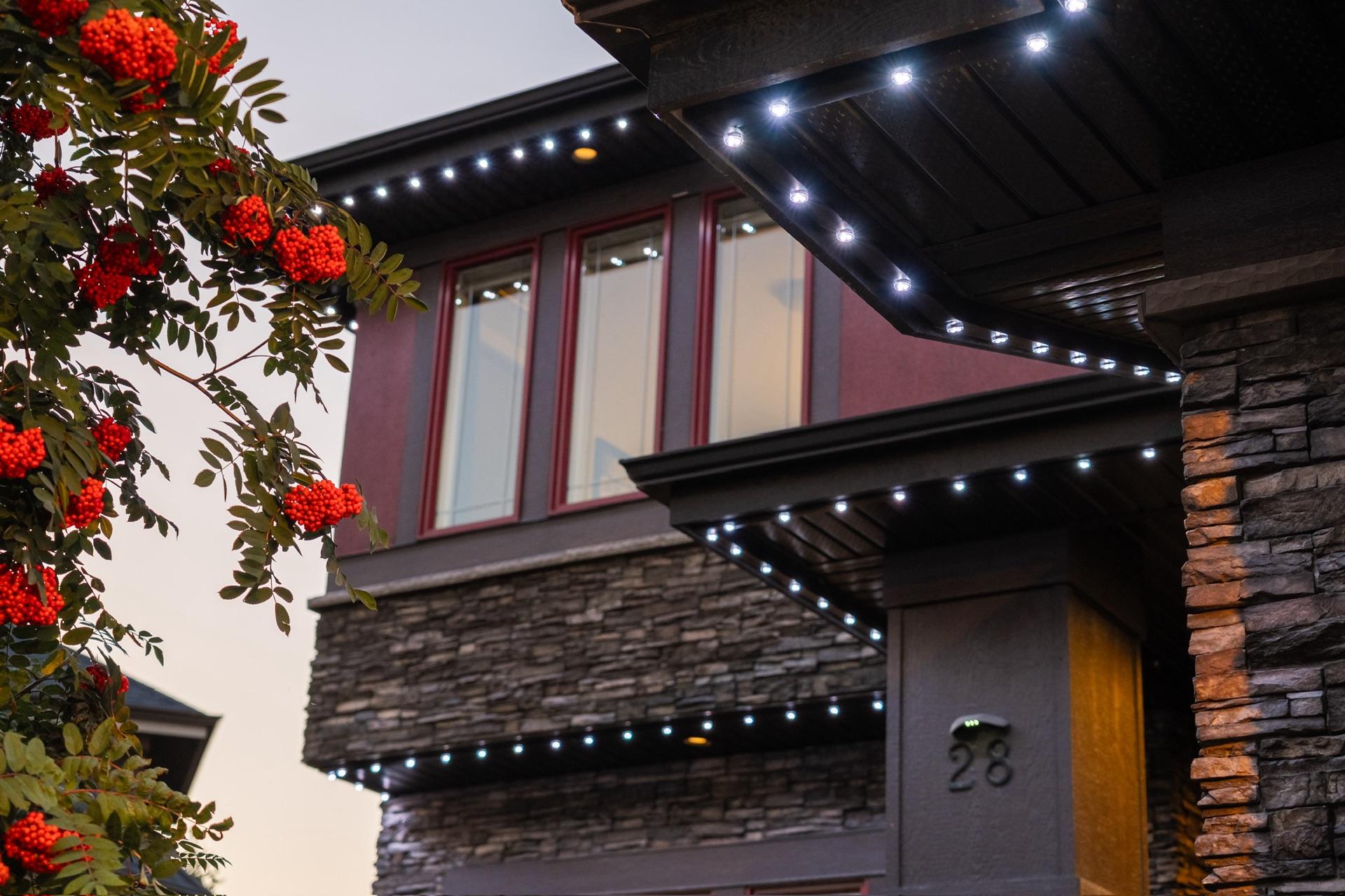 Permanent holiday lighting installation in Calgary – year-round LED by Lior Lighting