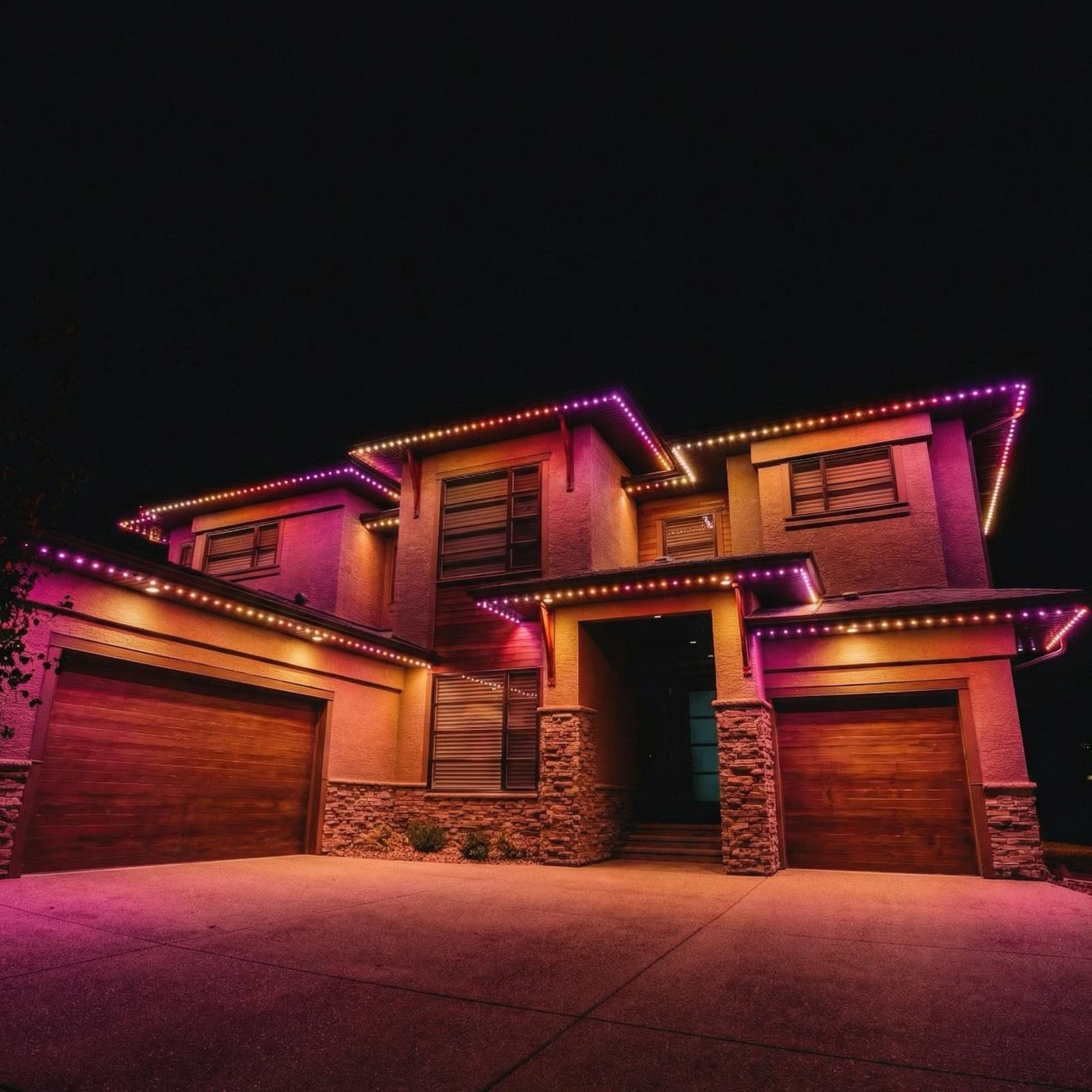 Permanent lights for Diwali – Calgary smart outdoor LED lighting